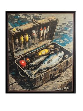 Original Tackle-box Still Life Painting by Brittony Martin